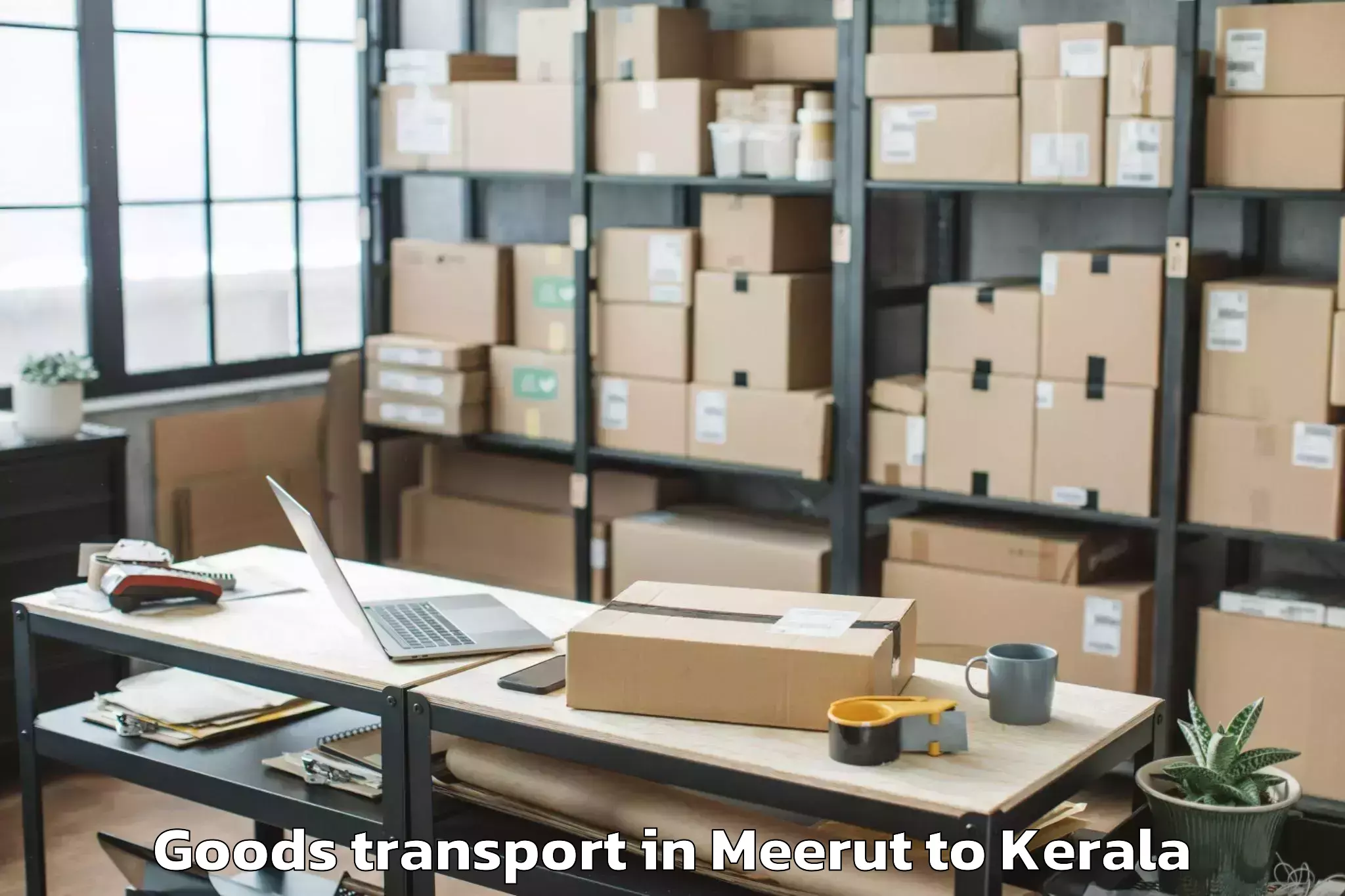 Hassle-Free Meerut to Mall Of Travancore Goods Transport